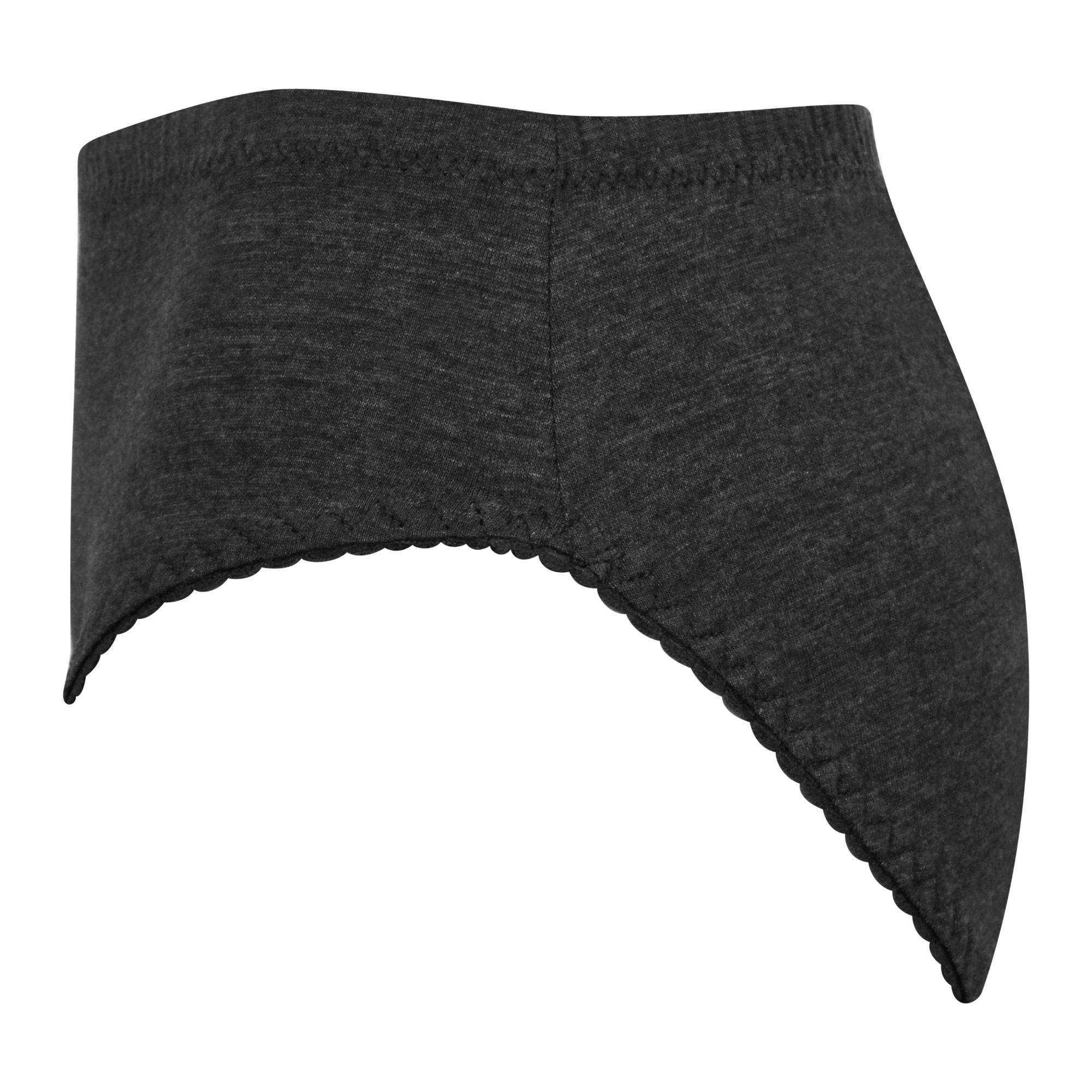 Women's Brief Panty, Cotton-Spandex, Full Seat Coverage, Camisoles & Knickers, Charcoal, 1431