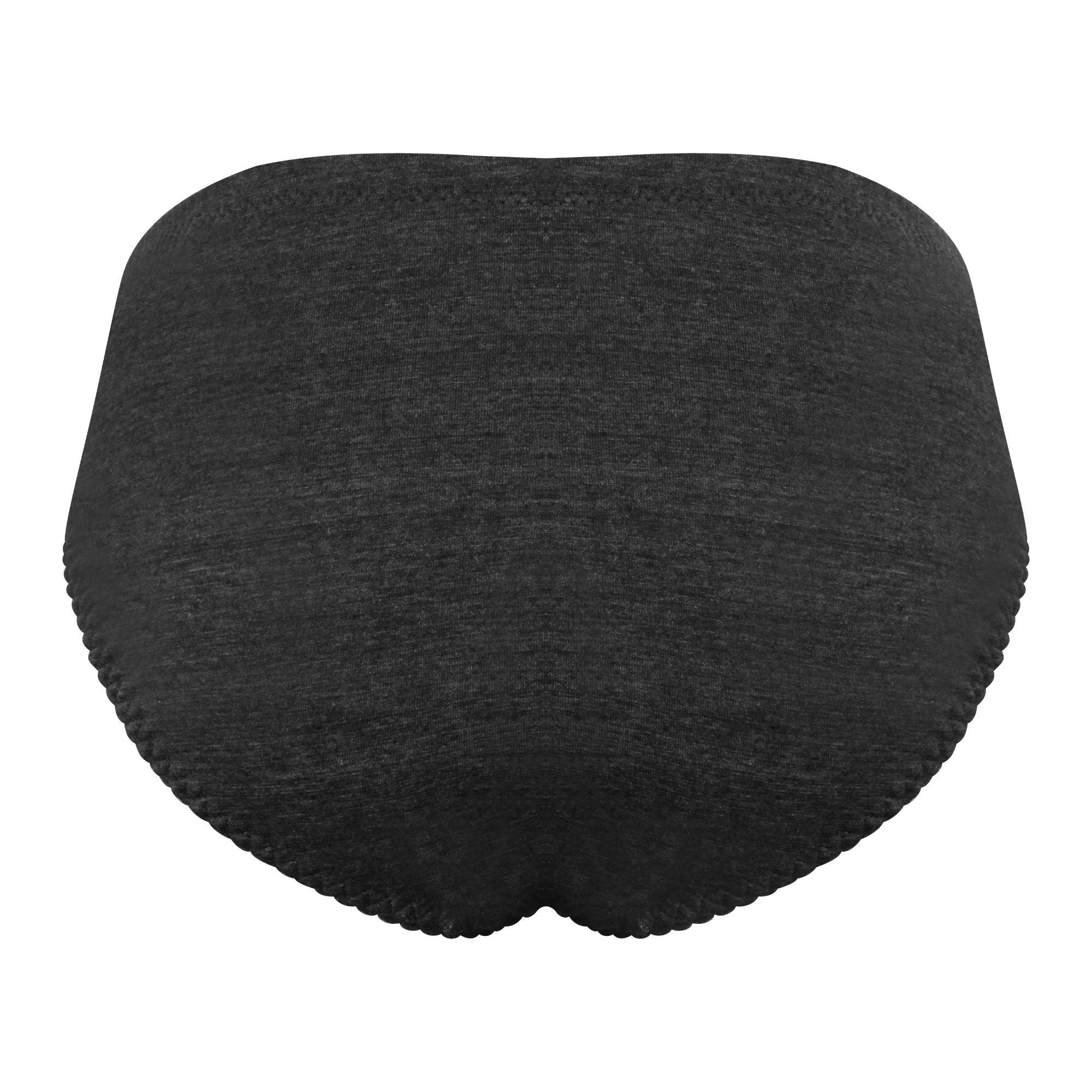 Women's Brief Panty, Cotton-Spandex, Full Seat Coverage, Camisoles & Knickers, Charcoal, 1431