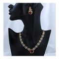 Women's Jewellery Set, Golden Ruby, J.Set 00680