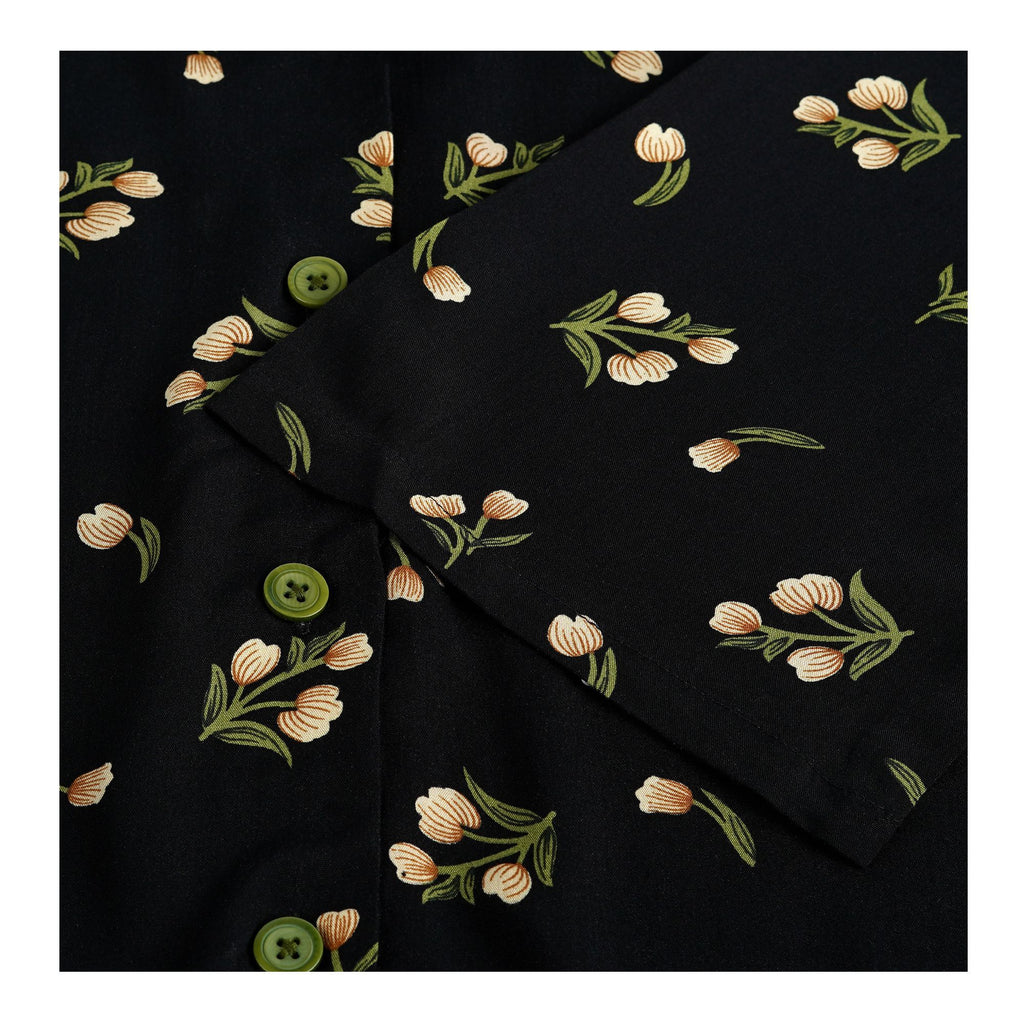 Women's Small Flora Co-Ord Set, Black, Viscose, CORD-135