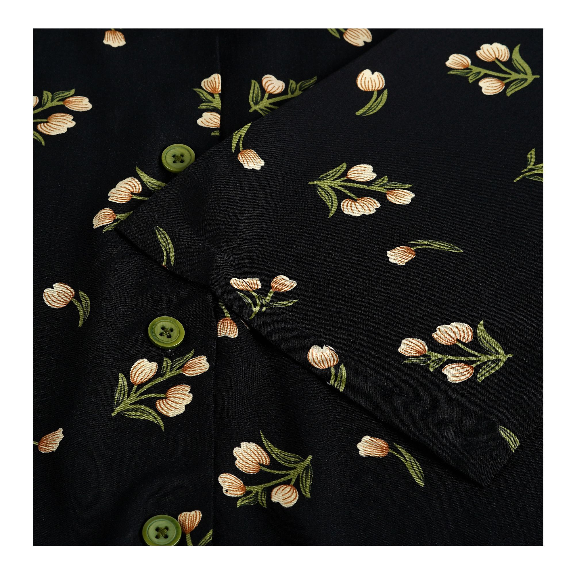 Women's Small Flora Co-Ord Set, Black, Viscose, CORD-135