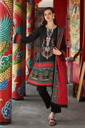 3 Piece Printed Lawn Suit with Printed Lawn Dupatta and Embroidered Neckline
