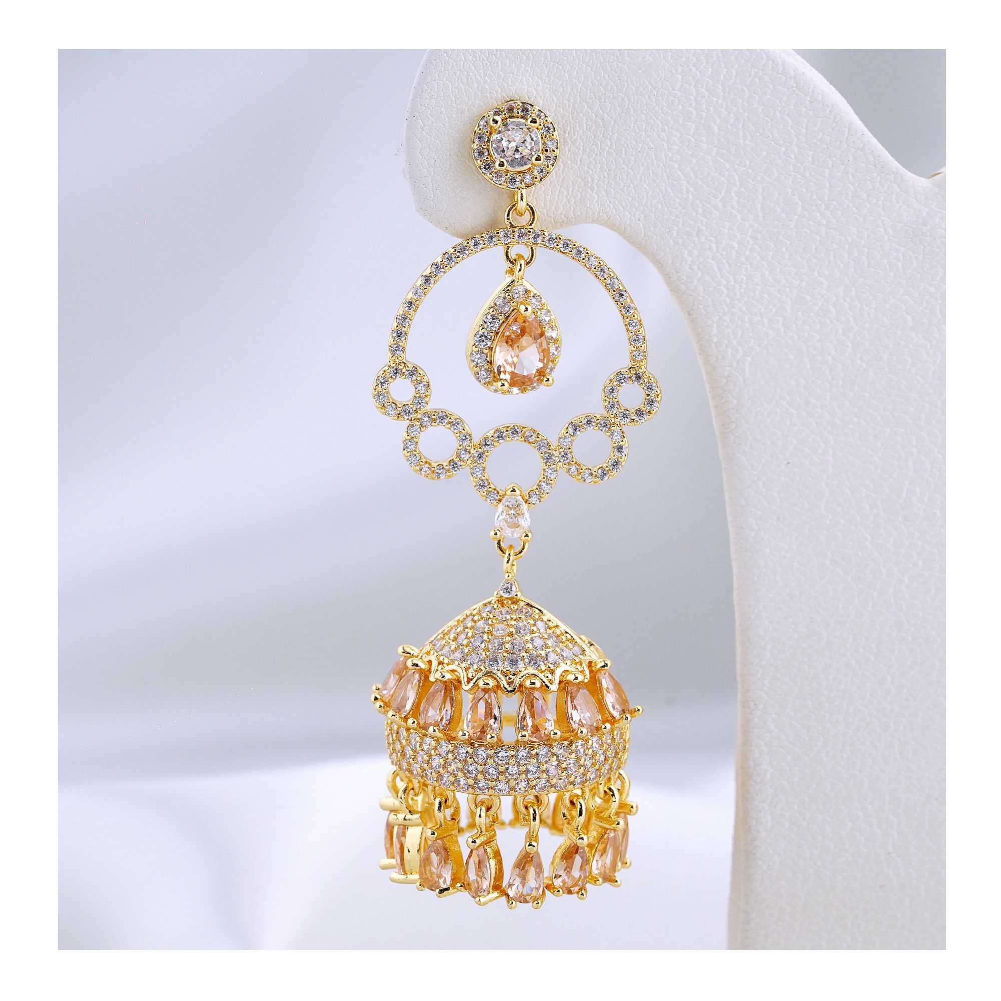 Women's Jhumki Jewellery, Golden Shampion, JK 00756