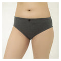 Women's Brief Panty, Cotton-Spandex, Full Seat Coverage, Camisoles & Knickers, Charcoal, 1431